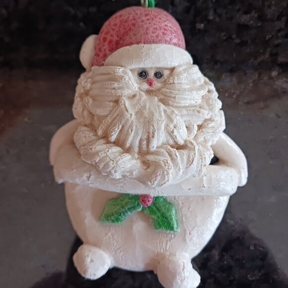 Santa in the Tub, Resin Ornament - Picture 1 of 4